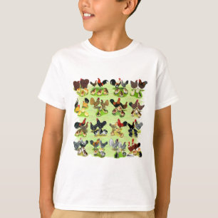 Camiseta 16 familias de pollos