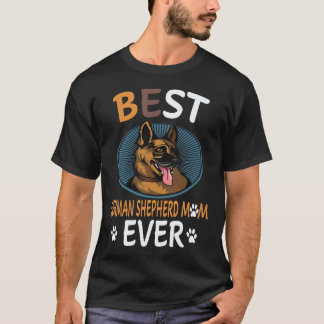 Camiseta 16 Mejor Pastor Alemán Mamá Siempre Pastor Alemán