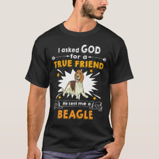 Camiseta 16 Preguntó Dios Verdadero Amigo A Beagle