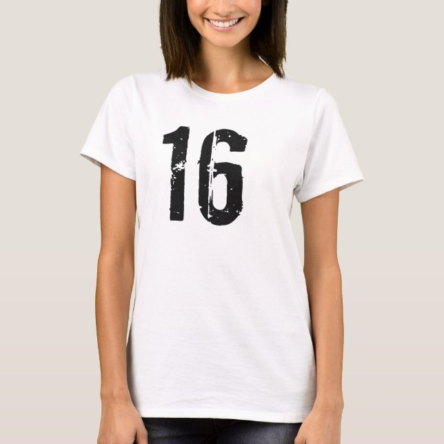 Camiseta 16 Tees de cumpleaños (Anverso)