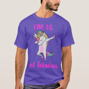 Camiseta 16 y fabulosos dulces dieciséis chicas unicornio d