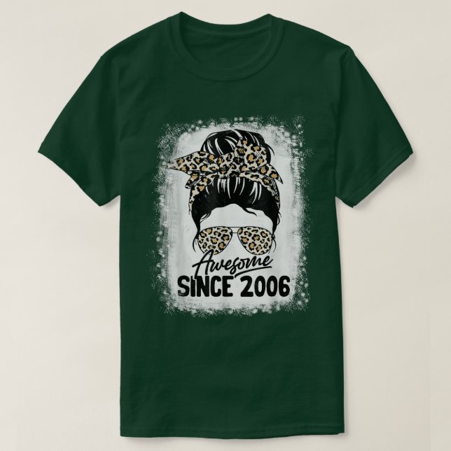 Camiseta 16 Years Old Awesome Since 2006 Leopard 16th Birth (Diseño del anverso)