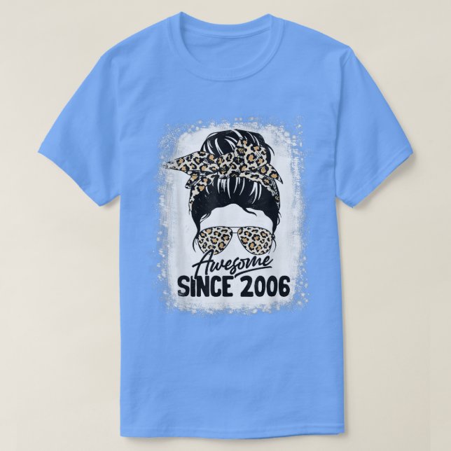 Camiseta 16 Years Old Awesome Since 2006 Leopard 16th Birth (Diseño del anverso)