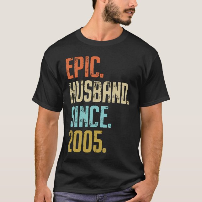 Camiseta 16th Wedding Anniversary For Him Epic Husband Sinc (Anverso)