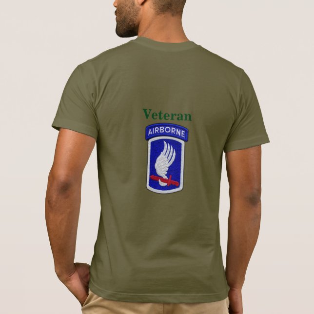 Camiseta 173.ª Brigada Aérea AbN BDE Sky Soldiers Patch (Reverso)