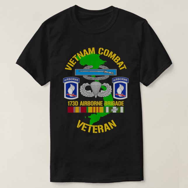 Camiseta 173.ª Brigada Aérea Vietnam Bomba Veterana (Diseño del anverso)