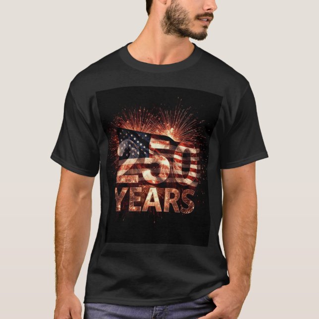 Camiseta “1776–2026 Fuegos Artificiales Gloria” (Anverso)