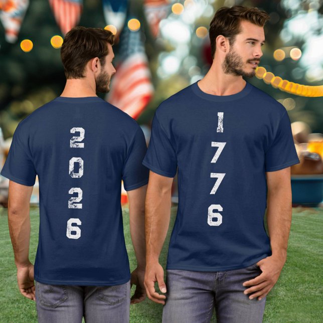Camiseta 1776 2026 Semicuincuentenario Numérico Vertical (Subido por el creador)