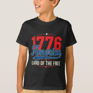 Camiseta 1776 América Tierra De Los Libres Vintage Patrióti
