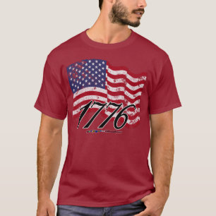 Camiseta 1776 apenó la bandera americana