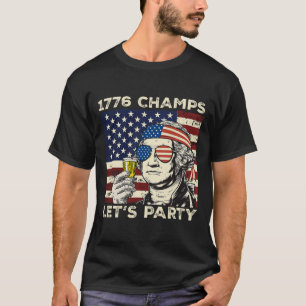 Camiseta 1776 Champs Washington Bebe Cerveza 4 De Julio Nov