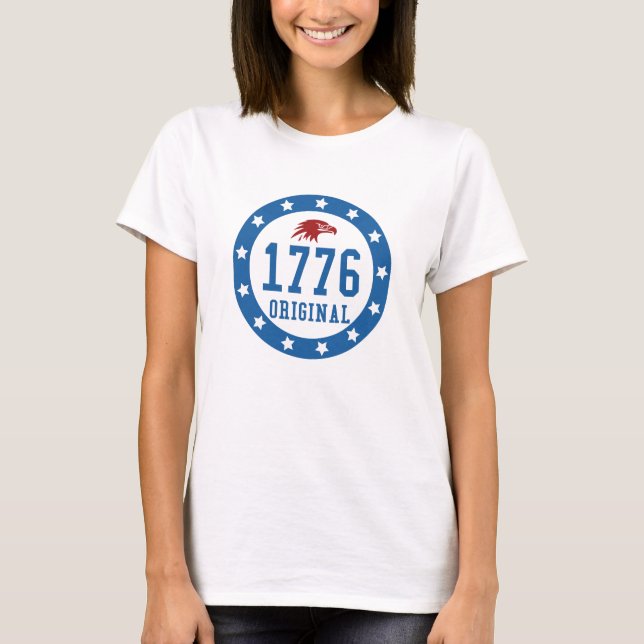 Camiseta 1776 Original 4 July Badge (Anverso)
