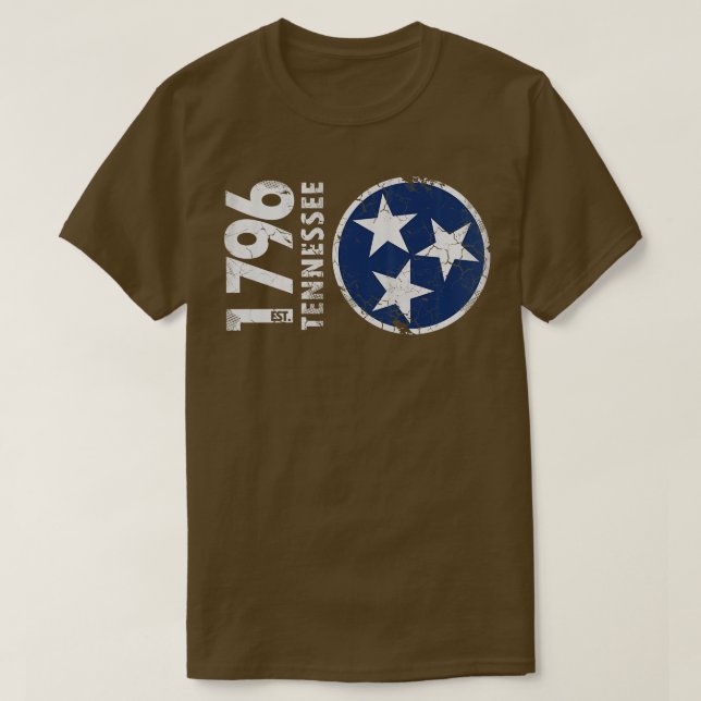 Camiseta 1776 Tennessee State Flag Retro Fade (Diseño del anverso)