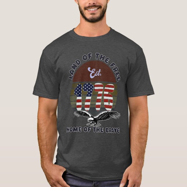 Camiseta 1776 USA Patriotic Shirt  (Anverso)