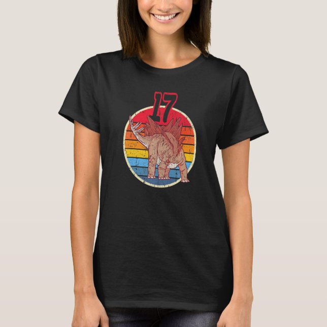 Camiseta 17.º cumpleaños I Stegosaurus Stenops I Family Mat (Anverso)