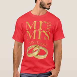 Camiseta 17.º regalo de aniversario del Boda Sr. y Sra. des