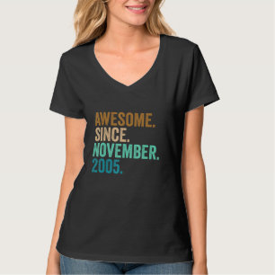 Camiseta 17.º regalo de cumpleaños increíble desde noviembr