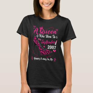 Camiseta 17.º Tono De Cumpleaños Nació Una Reina En Septiem