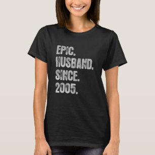 Camiseta 17° Aniversario Boda De Su Esposo Épico