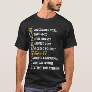 Camiseta 17 Aniversario Fiesta de cumpleaños de cuarentenas