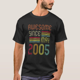 Camiseta 17 años asombroso desde mayo de 2005 50 cumpleaños