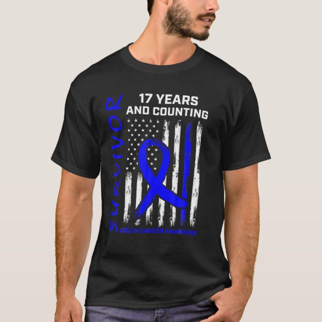 Camiseta 17 años Concienciación sobre el cáncer de colon (Anverso)