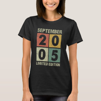 Camiseta 17 años de antigüedad Septiembre 2005 17º cumpleañ