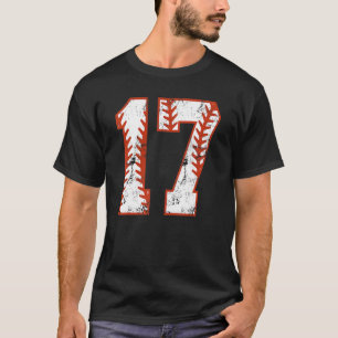 Camiseta 17 Años De Béisbol Diecisiete Niño De 17 Años G