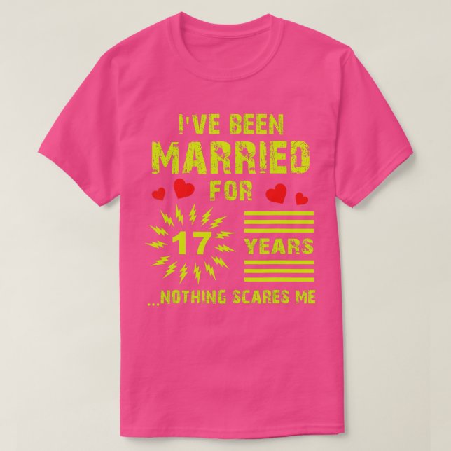 Camiseta 17 años de Boda Aniversario Regístrale ideas para  (Diseño del anverso)