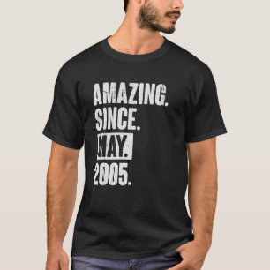 Camiseta 17 años de edad 17º cumpleaños asombroso desde may