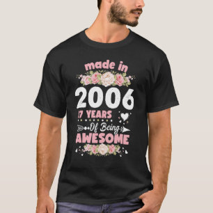 Camiseta 17 años de edad 17º cumpleaños de mujeres Chicas e
