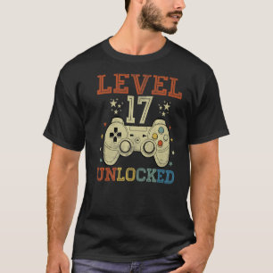 Camiseta 17 años de edad 17 video de cumpleaños 17 desbloqu