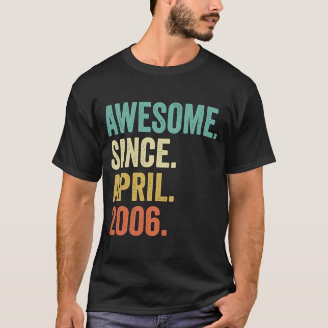Camiseta 17 años de edad increíble desde abril de 2006 17º  (Anverso)
