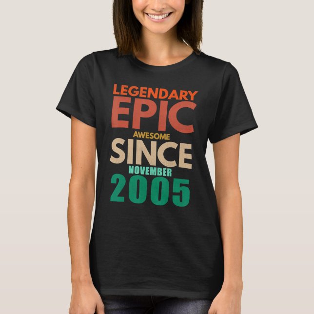 Camiseta 17 años de edad increíble desde noviembre de 2005 (Anverso)