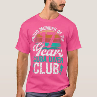 Camiseta 17 cumpleaños Buceo Scuba de 17 años