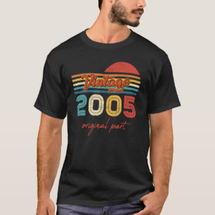 Camiseta 17 Cumpleaños Vintage 2005 Original Part 17 Year O