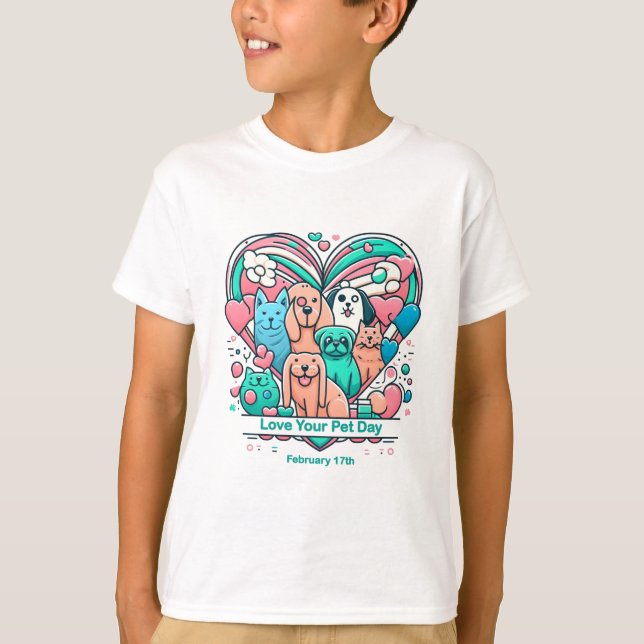 Camiseta 17 de febrero Ama a tu Mascota (Anverso)