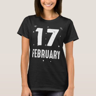 Camiseta 17 de febrero Aniversario Fiesta Ocasiones especia
