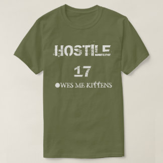Camiseta 17 hostiles me debe gatitos