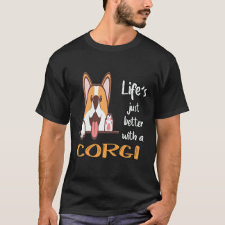 Camiseta 17 La vida es mejor con un Corgi