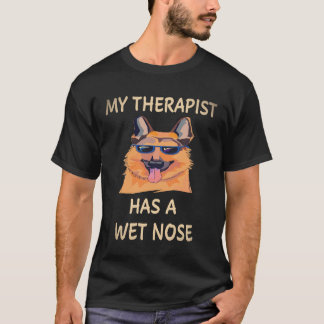 Camiseta 17 Mi Terapeuta Tiene Un Pastor Alemán Con Nariz H
