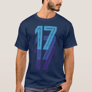 Camiseta 17 Número de la suerte 17º año cumpleaños edad Spo