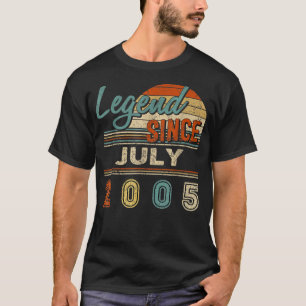 Camiseta 17 Years Old Gifts Legend Since July 2005 17th Bir