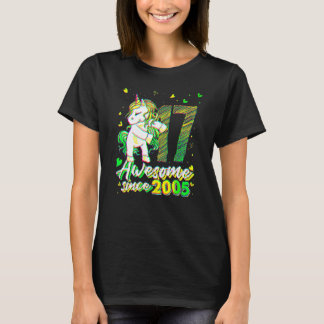 Camiseta 17 Years Old  Unicorn Flossing 17th Birthday Unico