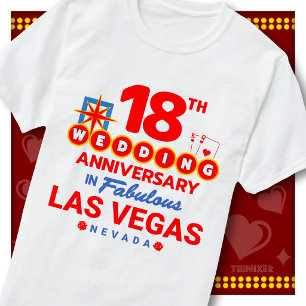 Camiseta 18º Aniversario de Boda Fabulosa Pareja de Las Veg