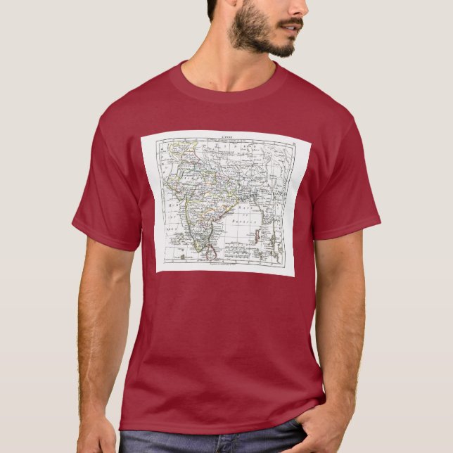 Camiseta 1806 mapa - L'Inde (Anverso)