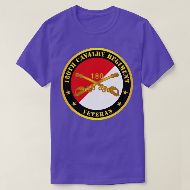 Camiseta 180.º Regimiento de Caballería Subdivisión Veteran (Diseño del anverso)