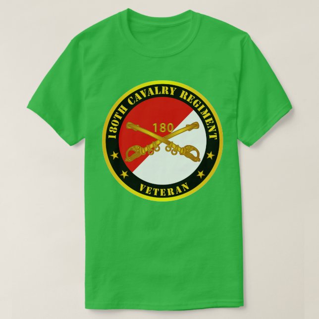Camiseta 180.º Regimiento de Caballería Subdivisión Veteran (Diseño del anverso)