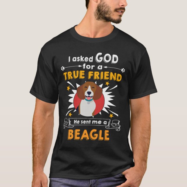 Camiseta 181 Le Preguntó A Beagle, Verdadero Amigo (Anverso)