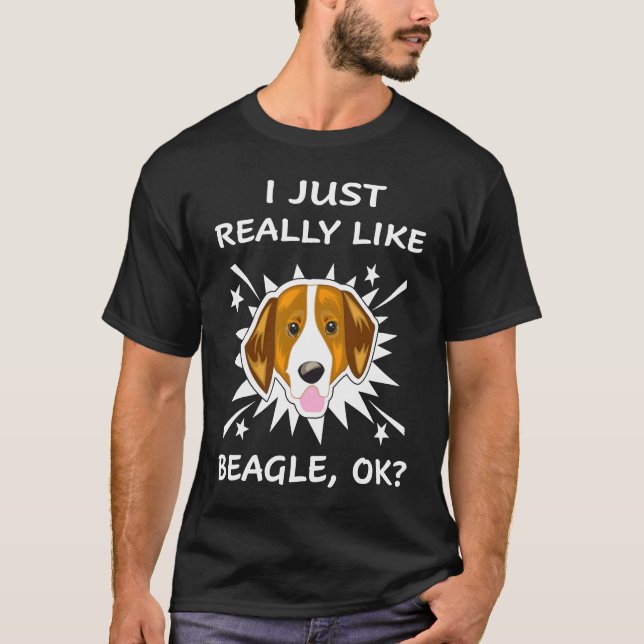 Camiseta 182 Me Gusta Realmente Beagle (Anverso)